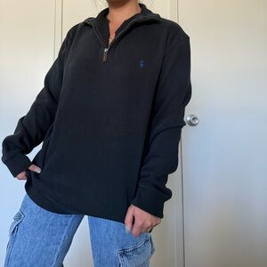 Vintage Ralph Lauren Black quarter Zip-Up Sweater